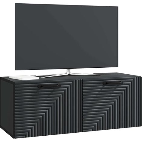 Maison Exclusive - Meuble TV mural Noir 78,5 x 31 x 30 cm Bois d'ingénierie