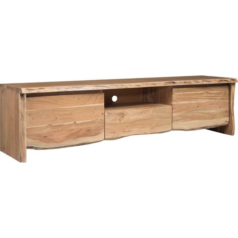 Meuble TV 191x45 Acacia laqué Bois naturel PURE ACACIA 702