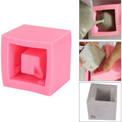 Moule en Silicone Créatif pour Fabrication de Béton - Gâteau, Savon, Décoration Maison DIY (1/4)
