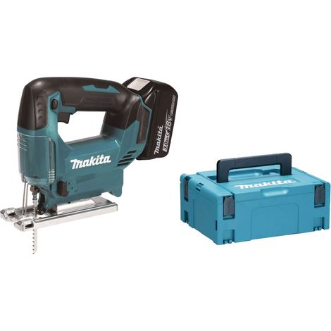 Makita - 18V Akku-Stichsäge, 2x Akku 3,0 Ah Li-Ion, Ladegerät DJV186SFJ