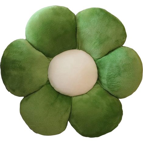 Blumenkissen, Bodenmatte, Sitzkissen, Sofakissen – (30 cm, Dunkelgrün), Bettkissen, Dekokissen (1/4)