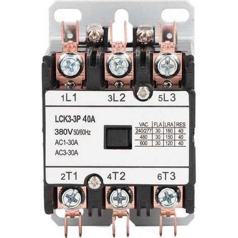 GARRYFIZH Contactor pour Climatisation, Chauffage, Ventilation - 40A 3P - Commande de Puissance 380V