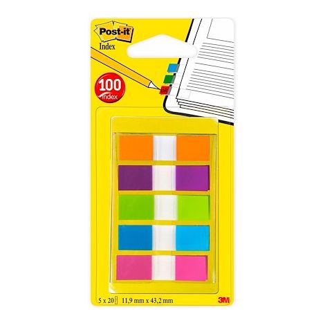 Post-it Haftstreifen Index Mini 683-5CB2 sortiert 5x20 St./Pack. (1/5)