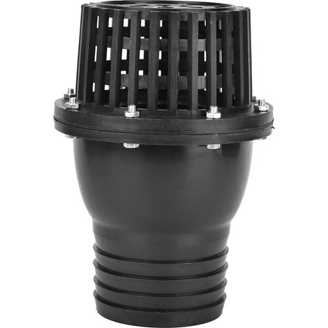 Fußventil für Wasserpumpen, flaches Niederdruck-Rückschlagventil aus schwarzem PVC, Wasserpumpenzubehör für Fluidmaschinen (4 Zoll), Verschiedene Pumpen und Zubehör, Verschiedene Pumpen und Zubehör.