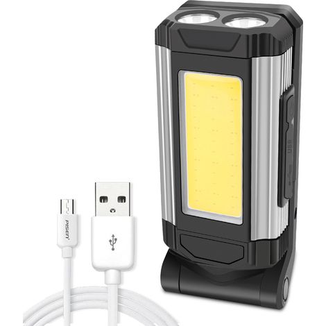 Lampe de travail COB Lampe de service LED avec lampe de service magnétique USB, gris (1/5)