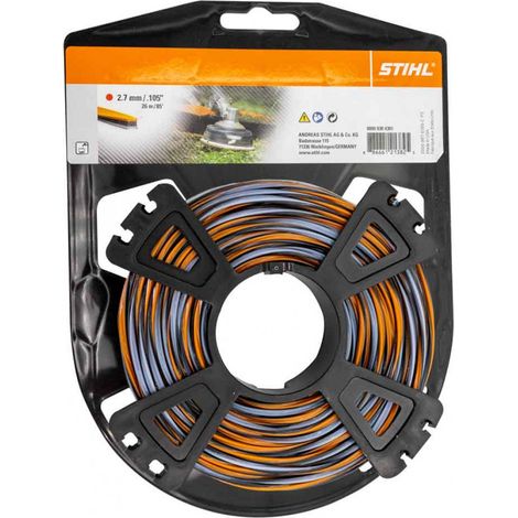 Fil de coupe High-Tech CF3 PRO Cruciforme STIHL débrousailleuse 00009304301 - 2,7 mm - 26 m