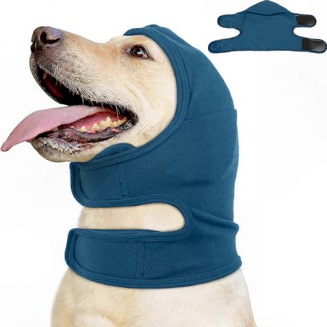 Verstellbarer Anti-Stress-Hundehoodie mit Ohrenkapuze, weicher, geräuschdämpfender Überwurf für Feuerwerk, Fellpflege und Tierarztbesuche, bequeme Passform, grau. (1/5)