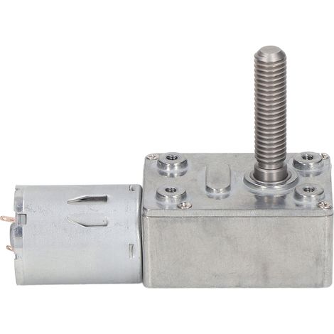 Moteur à engrenages à vis sans fin 18 tr/min 12V CC, arbre M8x33mm, aluminium et laiton, modèle 4632-370 (1/5)