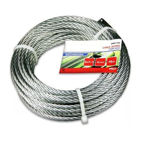 CABLE ACERO SIRGA 6X7+1 - 5MM ACERO GALVANIZADO - BRINOX