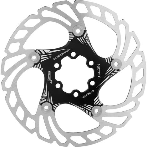 Disque de frein à disque en métal de qualité pour VTT, 160 mm, cinq clous, noir. (1/5)