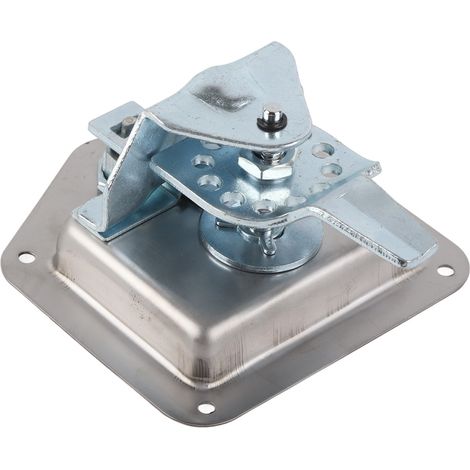 Verrou de boîte à outils en acier inoxydable poli avec loquet à poignée en T, loquet de porte de remorque pliable convenant aux camions, camping-cars et fourgons aménagés. (1/5)
