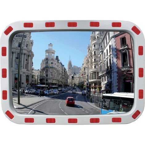 Miroir convexe RS PRO Rectangulaire, pour Extérieur 865mm x 545 mm ( Prix pour 1 ) (1/2)