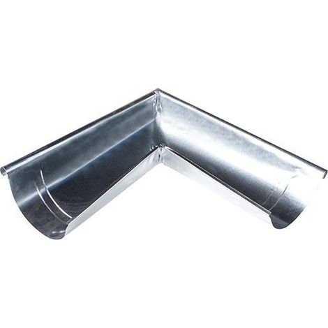 Angle extérieur gouttière demi-rond Acier Galvanisé – Gris - LPP  33cm