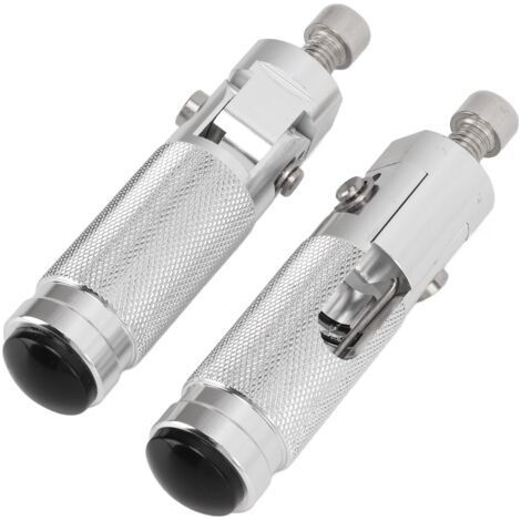 Reposapiés universal plegable de aleación de aluminio para motocicleta, pedal de repuesto, color plata. (1/5)