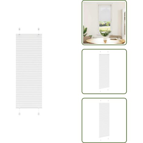 Plissee Weiß 45x100 cm Stoffbreite 44,4 cm Polyester - Plissee - Plissees - Faltrollo - Jalousie (1/5)