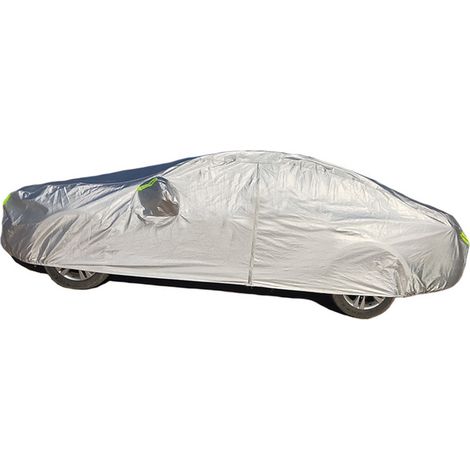 Housse de voiture double couche imperméable, protection UV, résistante aux intempéries et isolante thermique, pour véhicule. Housse intégrale pour l'extérieur. (1/5)