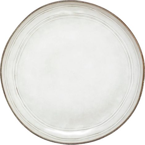 Juego de 6 platos planos d 26,5 flor gris - Sg secret de gourmet