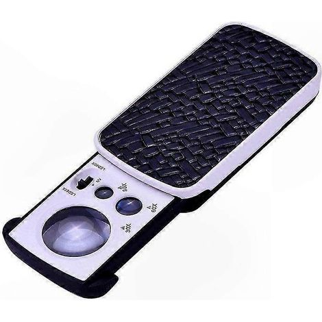 Loupe de bijoutier avec éclairage UV LED, outil d'inspection 10x 20x 30x pour pierres précieuses et réparations (1/4)