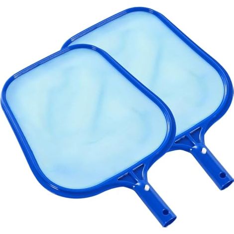 Lot de 2 filets d'écumoire pour jacuzzi, rateau à feuilles de bassin de piscine, filet à mailles fines pour nettoyer la surface de la piscine, Lay-Z Spa hors sol, nettoyage rapide des débris et des (1/4)