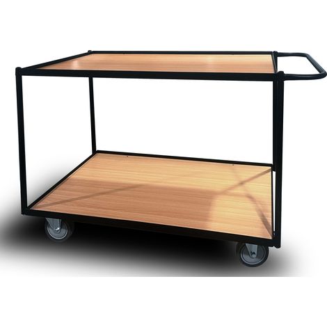 Tischwagen 99x60cm H102cm für Garage Werkstatt Lager Massiv Rolltisch Lagerwagen Plattformwagen Handwagen