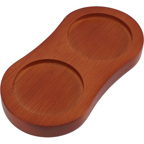 Support moulin poivre sel forme 8 en bois massif pratique pour pose bocaux épices 15x7,8cm (1/5)