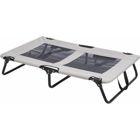 Hundeliege, 120 x 19 x 70 cm, beige/schwarz