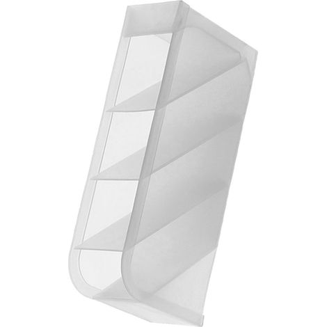 Tragbarer Kosmetik-Organizer mit 4 schrägen Fächern, robustem Kunststoff, 20,3 x 9 x 5 cm, stilvolle Lippenstift-Aufbewahrungsbox für Büro oder Ankleidezimmer (1/5)