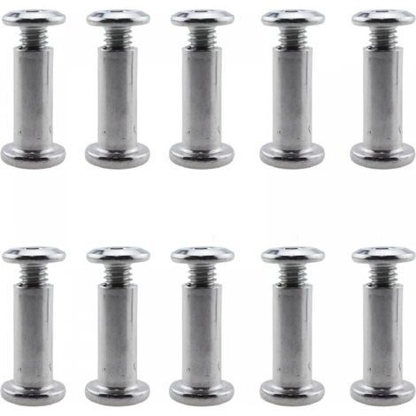 Satz M6, 25 mm, 10-teilige Möbelschrauben mit Kappe und Muttern, Innensechskantschrauben, geeignet für Schrankmöbelplatten und Arbeitsplatten (1/5)