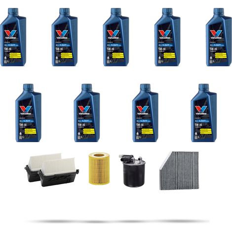 Kit tagliando 4 FILTRI e 9L OLIO compatibile con Mercedes Classe E (W213,S213,A213) E350 D 190kw Dal 2016 (1/5)