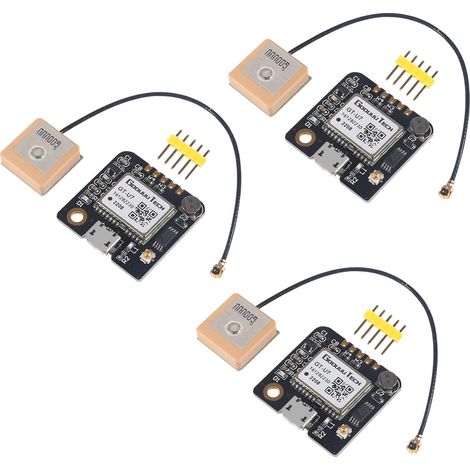 3 Stück GT-U7 GPS-Satellitennavigationsmodul, GPS-Empfänger, kompatibel mit NEO-6M 51 MCU STM32, hochpräzise, energiesparende Positionierung für Fahrzeuge