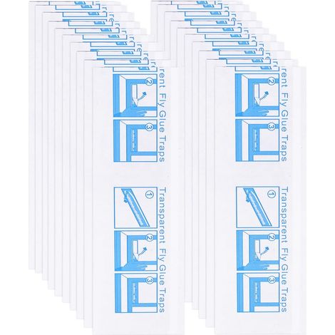 20pcs Bande Adhesive Attrape Mouches, Bandes Anti Mouches Bandes Adhésives Anti-Mouches Piege a Mouche Collant Fenetre Piege Mouche Fenetre pour Maison École Magasin de Fruits Restaurant Ferme (1/5)