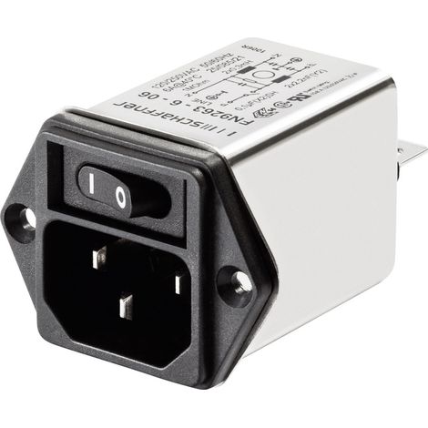 Schaffner FN 9263-1-06 FN 9263-1-06 Netzfilter mit Kaltgerätebuchse 250 V/AC 1 A 5.3 mH (B x H) 46 m
