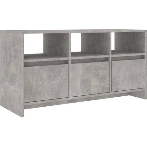 Meuble TV, Étagère TV, Meuble de Salon, Gris béton 102x37,5x52,5 cm Aggloméré OIB3237E (1/5)
