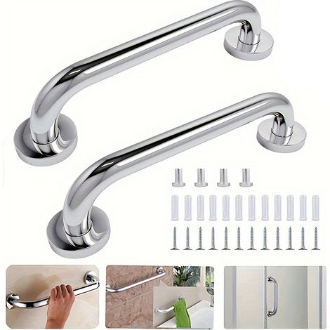 2 pièces accessoires de sécurité pour salle de bain, barre d'appui de sécurité pour salle de bain, barre d'appui pour toilettes, 40 cm (1/5)