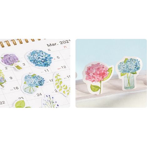 Autocollants Momo Ink Carton - Été sans fin, frais et naturel, autocollants pour la décoration de votre journal (46 autocollants) (1/5)