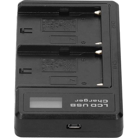 Chargeur de Batterie au Lithium Double Charge, Chargeur de Batterie à écran LCD, Base de Chargement USB, Mainteneur de Chargeur de Batterie, Chargeur de Batterie pour NP-F550 (1/5)