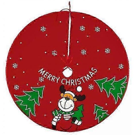 Lot de 2 jupes de sapin de Noël, base de sapin de Noël, décoration de Noël ronde (1/5)