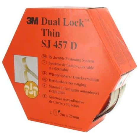 3M SJ 457D Dual Lock Klettband zum Aufkleben Pilzkopf (L x B) 5000 mm x 25 mm Transluzent 5 m