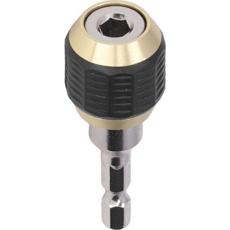 Tige de connexion à dégagement rapide 60 mm pour construction de terrasse et ossature bois, avec embout hexagonal 1/4 pouce autobloquant. (1/5)