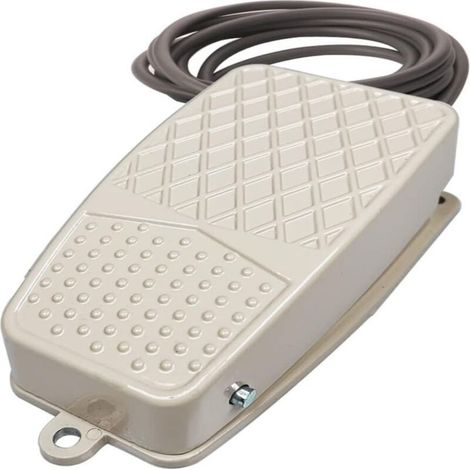 Interrupteur au pied en métal 12V-24V-48V-230V/10A, antidérapant, momentané, mains libres, avec câble de 100CM, SPDT NO NC (1/3)