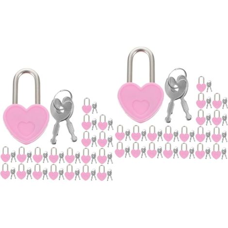 Shaped Padlock for Diary Book Small Suitcase Heart Shaped