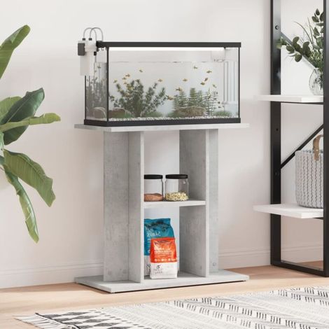 Grauer Beton-Aquarienunterschrank 60 x 30 x 60 cm, Holzwerkstoff (1/5)
