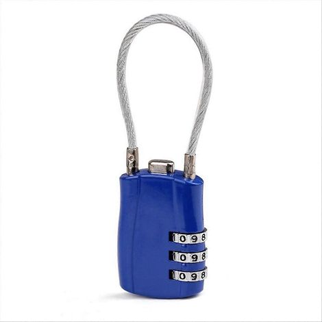 Cadenas Antivol à Code 3 Chiffres, Serrure à Chiffres pour Cadenas de Sécurité, Verrou à Combinaison Numérique, Idéal pour Valise, Bagage, Casier, Porte, Extérieur et Intérieur, Métal Robust (1/5)