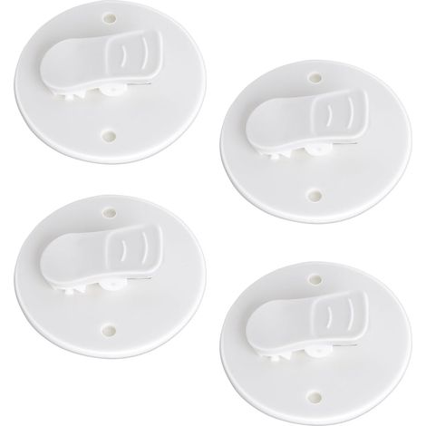 4 pièces protection anti-éclaboussures Clips,Clips de rideaux autocollants,Clips autocollants pour rideaux de douche,Sans perçage de (1/5)