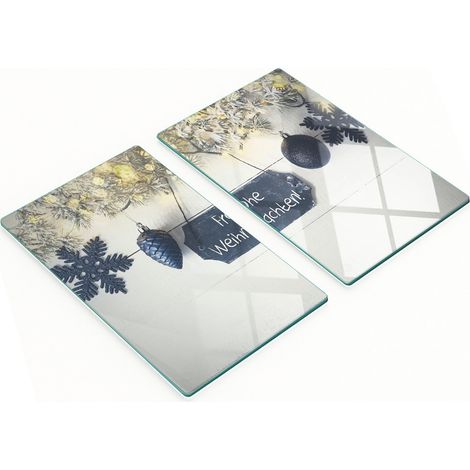 Taglieri da cucina decorativi in vetro con scritta "Buon Natale" 2x30x52 cm (1/5)