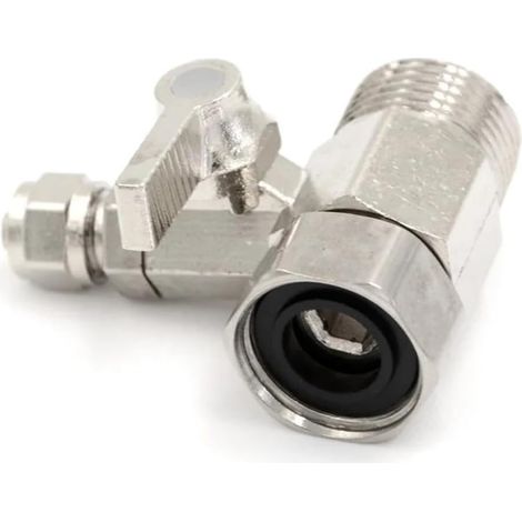 Robinet à bille 1/2 "à 1/4", 1 pièce, laiton sûr, cuivre pur (1/5)