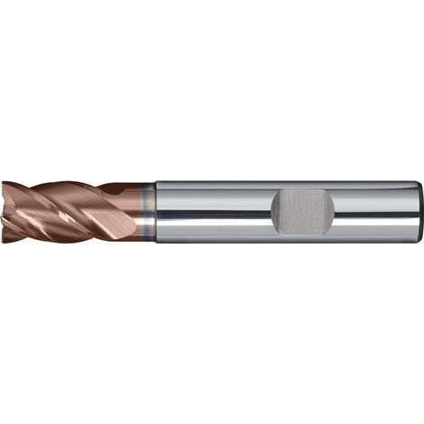 Fresa DIN 6527K D.5mm inserto L.16mm carburo macizo TiAlN HB Z.4 corto PROMAT