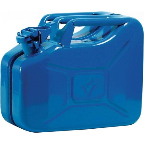 Bidon de carburant 10l bleu signal RAL 5005 acier bleui 0,9mm L345xP165xH275mm VALPRO