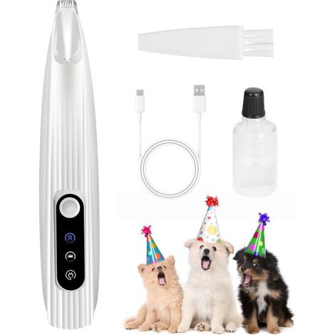 Tondeuse à pattes de chien améliorée, mini lame de 9 mm (environ 1/3 po),tondeuse pour animaux de compagnie rechargeable de type C (1/5)