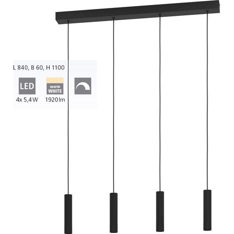 Eglo Almudaina lampada a sospensione nera 84 cm (1/2)